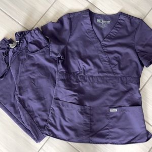 Purple Grey’s Anatomy scrub set